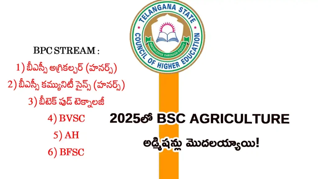 BSc Agriculture Admissions 2025