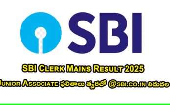 SBI Clerk Mains Result 2025 latest updates direct link sbi clerk results