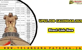 UPSC Job Calendar 2026