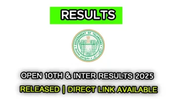 OPEN 10th and INTER RESULTS