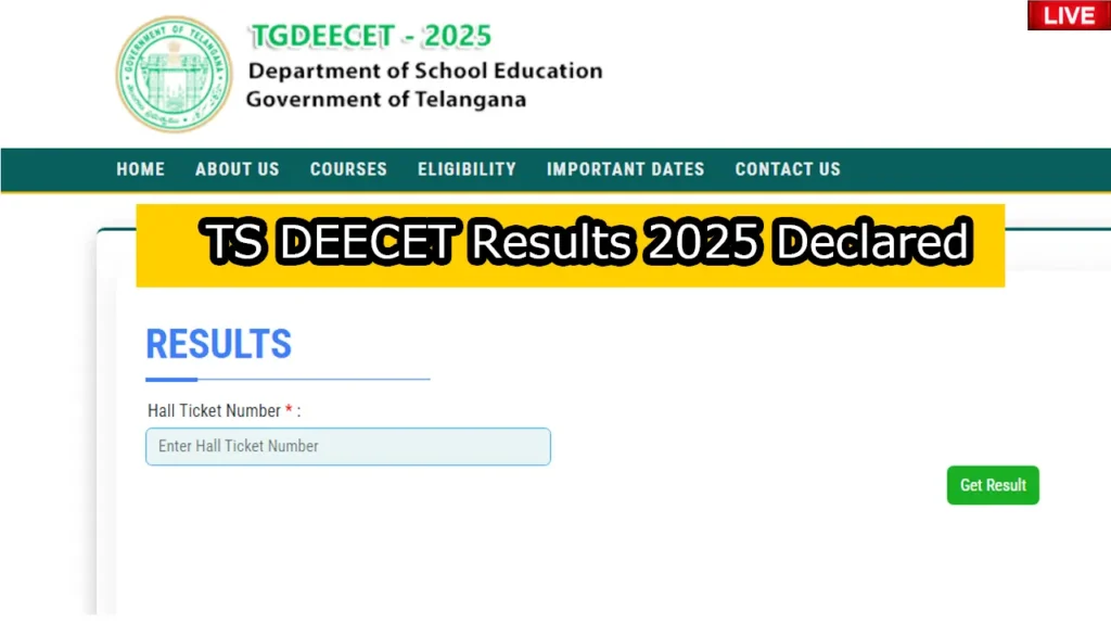TS DEECET Results 2025 Declared