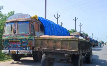 Tractor without number plate