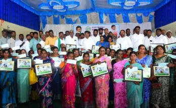 MLA Satyam distributed Kalyana Lakshmi cheques
