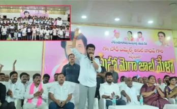 Both Job Mela 2025 event showcasing youth employment opportunities in Telangana