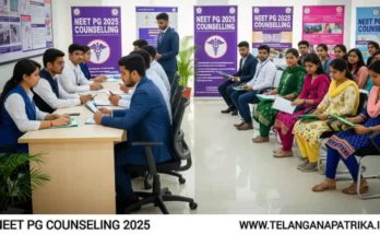 neet pg 2025 counselling schedule - Medical students attending NEET PG 2025 counselling session with documents