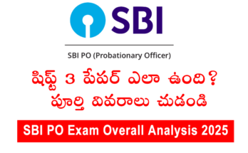 SBI PO Prelims 2025 Shift 3 exam analysis showing section-wise difficulty, good attempts, and question types in Reasoning, Quant, and English for August 4 exam.