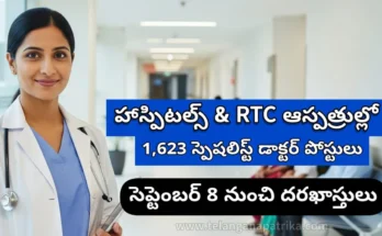 Telangana Specialist Doctor Recruitment 2025 for 1,623 Posts – Apply Online