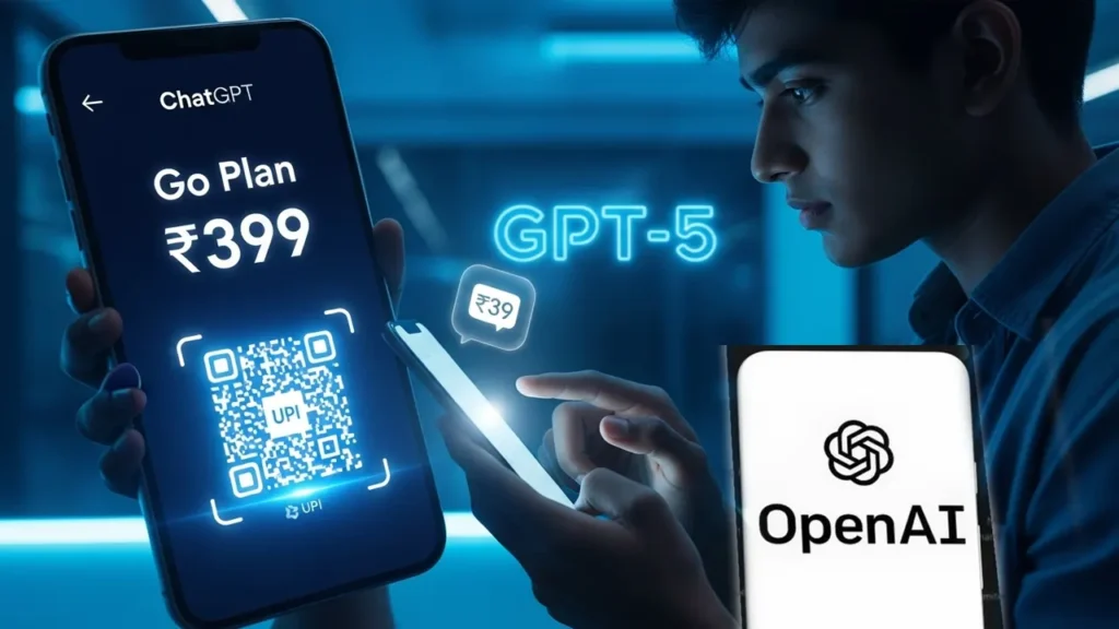 chatgpt go launched in india at ₹399 per month with gpt-5, 10x messages, and upi payment support, openai new affordable plan for students and casual users
