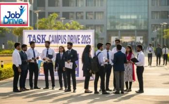 TASK Campus Drive Telangana 2025 - College students attending TASK campus job drive in Telangana, 2025