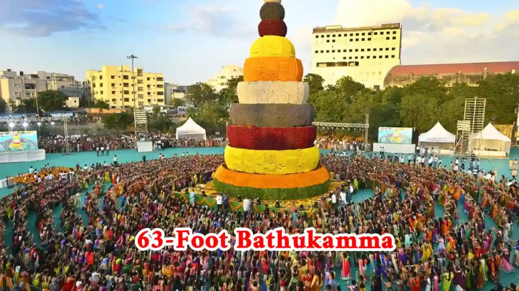 Telangana’s 63-Foot Bathukamma Enters Guinness World Records