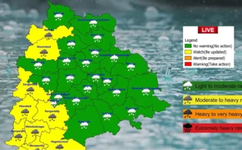 Heavy Rainfall Warning In 10 Telangana Districts On September 22