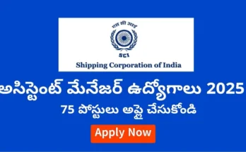 SCI Assistant Manager & Executive Jobs 2025 – Apply for 75 Posts in Mumbai