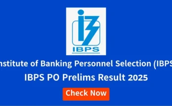 IBPS PO Result 2025 Prelims Scorecard Download Link