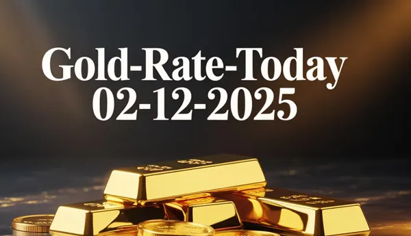 Gold Rate Today - Gold rate chart in Hyderabad jewelry store on 2 December 2025