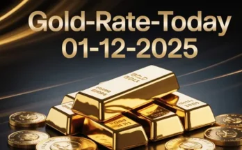 Gold Rate Today - Gold rate chart in Hyderabad jewelry store on 1 December 2025