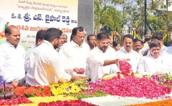 CM Revanth Reddy Pays Rich Tributes To Late Union Minister Jaipal Reddy On 84th Birth Anniversary