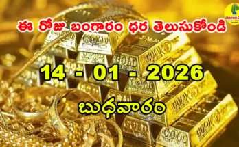 Gold Rate Today - Gold rate chart in Hyderabad jewelry store on 14 January 2026