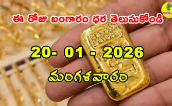 Gold Rate Today - Gold rate chart in Hyderabad jewelry store on 20 January 2026