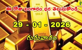 Gold Rate Today - Gold rate chart in Hyderabad jewelry store on 29 January 2026