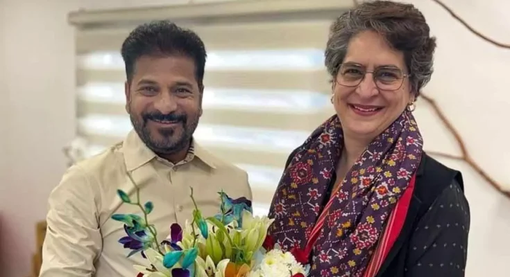 Priyanka Gandhi Congratulates CM Revanth Reddy On Congress Landslide Victory In Telangana Municipal Elections