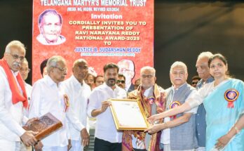 Telangana Chief Minister Revanth Reddy responds to BRS criticism over SIT questioning of former CM KCR in the phone-tapping case during a public event in Hyderabad, 2026