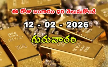 Gold Rate Today - Gold rate chart in Hyderabad jewelry store on 12 february 2026