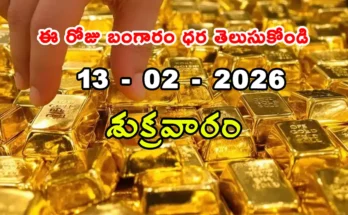 Gold Rate Today - Gold rate chart in Hyderabad jewelry store on 13 february 2026