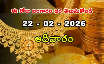 Gold Rate Today - Gold rate chart in Hyderabad jewelry store on 22 february 2026