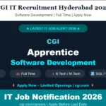 CGI Recruitment Hyderabad 2026 – Apprentice Software Development, Full Time IT Job, Apply Now direct link