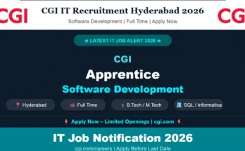 CGI Recruitment Hyderabad 2026 – Apprentice Software Development, Full Time IT Job, Apply Now direct link