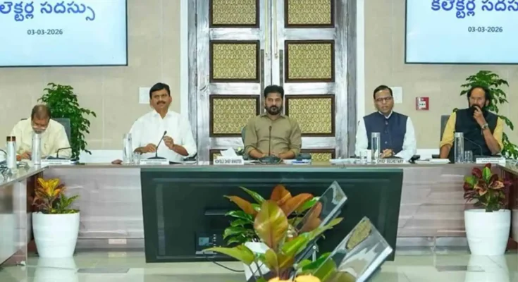 Revanth Reddy mid day meal schools Telangana collectors meeting 99 day action plan 2026