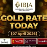 Gold Rate Today - Gold rate chart in Hyderabad jewelry store on 07 April 2026
