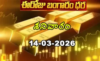 Gold Rate Today - Gold rate chart in Hyderabad jewelry store on 14 March 2026