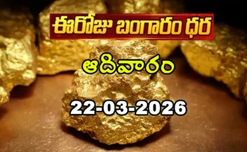 Gold Rate Today - Gold rate chart in Hyderabad jewelry store on 22 March 2026