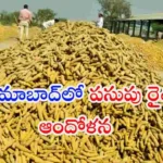 Nizamabad turmeric farmers protest market yard agitation Telangana farmers demand price