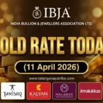 Gold Rate Today - Gold rate chart in Hyderabad jewelry store on 11 April 2026