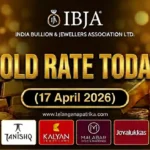 Gold Rate Today - Gold rate chart in Hyderabad jewelry store on 17 April 2026