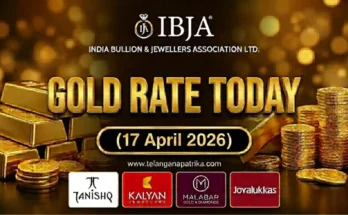 Gold Rate Today - Gold rate chart in Hyderabad jewelry store on 17 April 2026