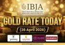 Gold Rate Today - Gold rate chart in Hyderabad jewelry store on 28 April 2026