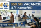 indian bank so recruitment 2026 – specialist officer jobs in indian bank for it finance hr marketing, 350 vacancies apply online april 2026