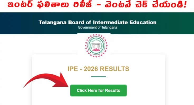 TG Inter Results 2026 link Telangana results check marks memo download