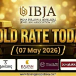 Gold Rate Today - Gold rate chart in Hyderabad jewelry store on 07 may 2026