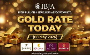 Gold Rate Today - Gold rate chart in Hyderabad jewelry store on 08 may 2026