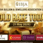 Gold Rate Today - Gold rate chart in Hyderabad jewelry store on 11 may 2026