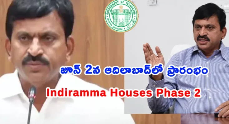 Minister Ponguleti Srinivas Reddy reviewing Indiramma Houses Phase 2 implementation.