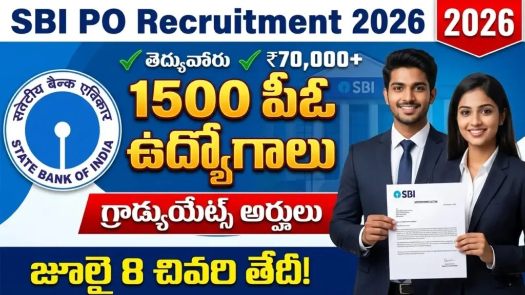 sbi po recruitment 2026 – state bank of india probationary officer 1500 vacancies graduate eligible apply online july 8 2026 in