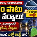 Telangana Heavy Rainfall Alert issued by IMD