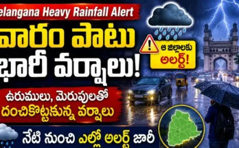 Telangana Heavy Rainfall Alert issued by IMD