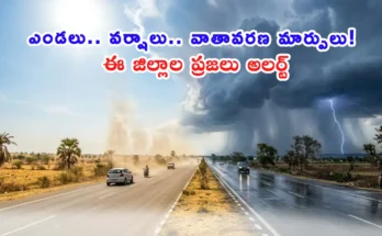 Fluctuating weather patterns and rain alerts in Telangana and Andhra Pradesh.