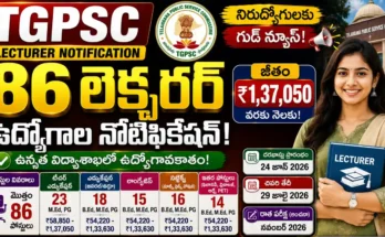 TGPSC Lecturer Notification jobs vacancy details 2026.